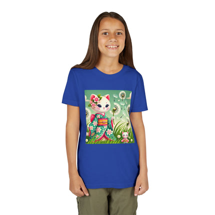 Geisha Kitten and the Dandelion Wish Youth Short Sleeve Tee