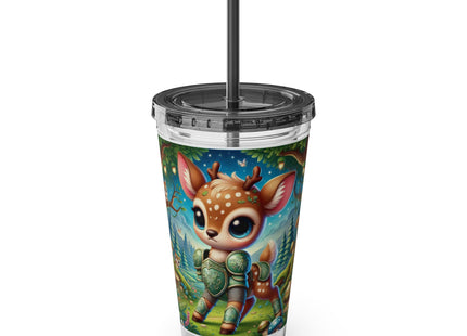 Fawn Defender Sunsplash Tumbler with Straw, 16oz