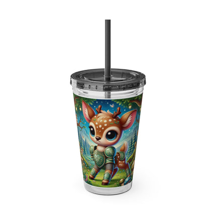 Fawn Defender Sunsplash Tumbler with Straw, 16oz