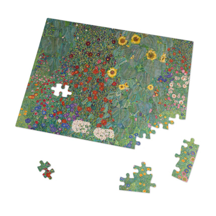 Farm Garden with Sunflowers by Gustav Klimt Puzzle (30, 110, 252, 500-Piece)