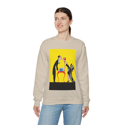 A Moment of Elegance: A Passionate Embrace Amidst Golden Splendor Heavy Blend™ Crewneck Sweatshirt