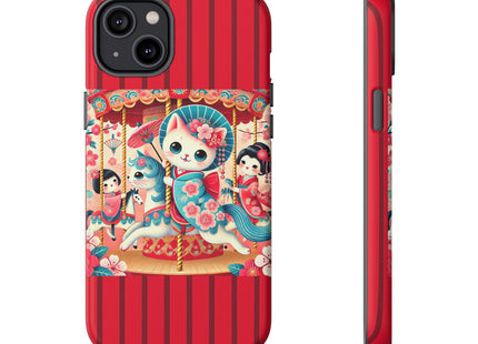 Geisha Kitten's Enchanted Carousel Phone Cases