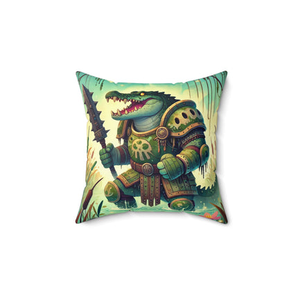 Swamp Tyrant Spun Polyester Square Pillow
