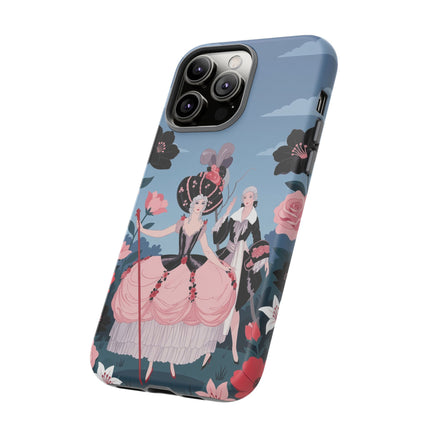 🌹🎭 The Rose Masquerade Promenade Phone Case – Art Deco Floral Elegance