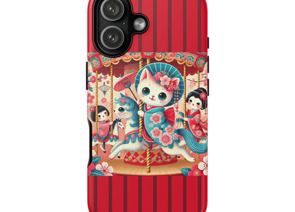 Geisha Kitten's Enchanted Carousel Phone Cases