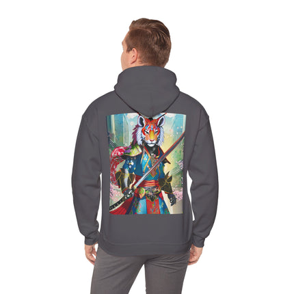Cyberpunk Samurai Tiger – Heavy Blend™ Hooded Sweatshirt