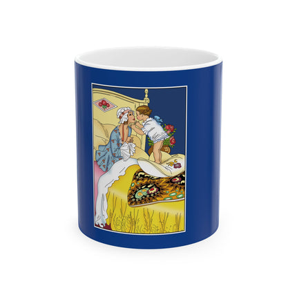Whispers of Elegance: A Tender Moment in Art Deco Splendor Ceramic Mug 11oz