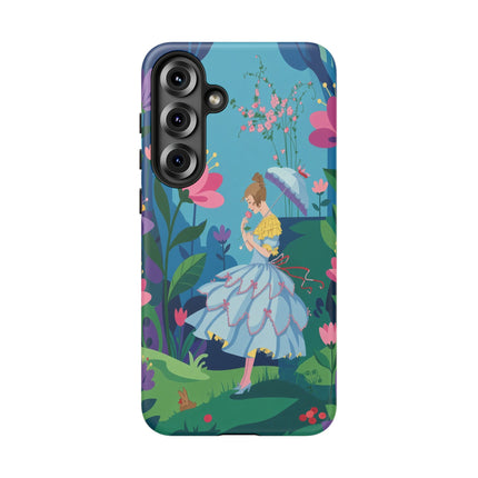 🌸☂️ A Stroll Through The Enchanted Forest Phone Case – Art Deco Floral Fantasy