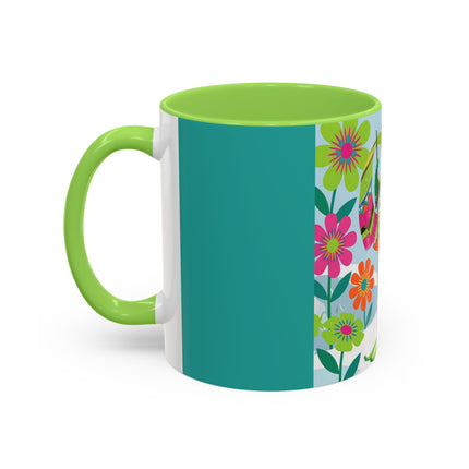 🎿🌸 The Winter Flower Adventurer Colorful Mug – Colorful Ski Fantasy