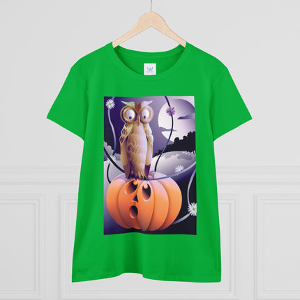 The Startled Pumpkin Women's Midweight Cotton Tee