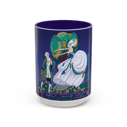 Moonlit Garden Waltz Colorful Mug (11oz, 15oz) – Rococo Romance, Garden Elegance & Enchanted Dance