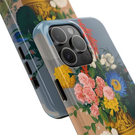 🌺🐦 The Garden Of Golden Birds Phone Case – Art Deco Floral Elegance