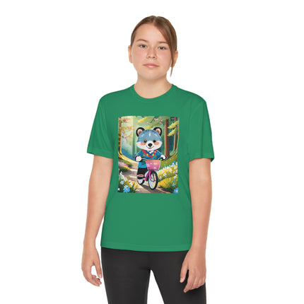 Furry Cyclist Youth Competitor Tee – Woodland Adventure & Playful Charm