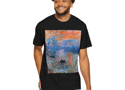 Sunrise by Claude Monet Unisex Garment-Dyed T-shirt