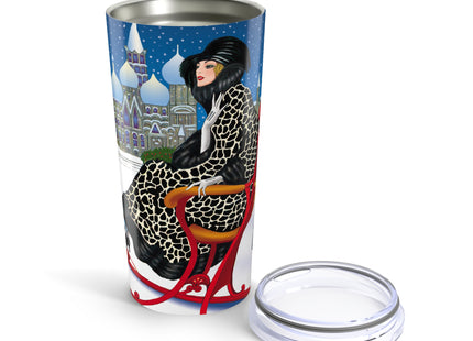 Elegant Winter Woman in Sleigh Tumbler 20oz