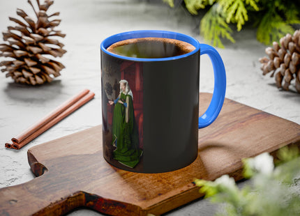 Arnolfini Portrait by Jan Van Eyck Colorful Mugs (11oz, 15oz)