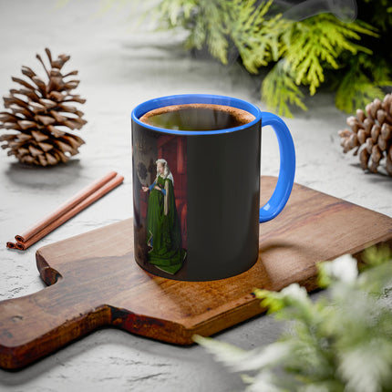Arnolfini Portrait by Jan Van Eyck Colorful Mugs (11oz, 15oz)
