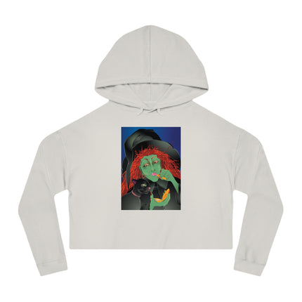 Mirror, Mirror A Witch's Touch Women’s Cropped Hooded Sweatshirt