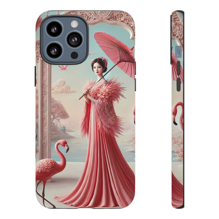 Petals, Porcelain, and Flamingos Phone Cases