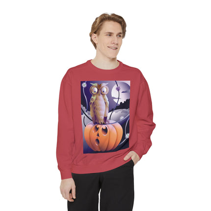 The Startled Pumpkin Unisex Garment-Dyed Sweatshirt