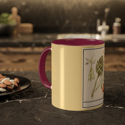Artichoke, Broad Beans, and Lantern Plant by Anselmus Boëtius de Boodt Colorful Mugs, 11oz