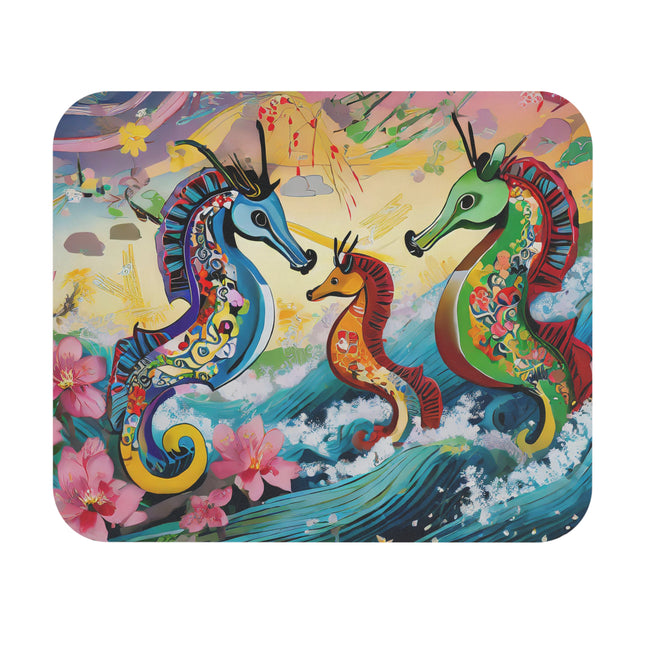 Seahorse Symphony Mouse Pad, Rectangle