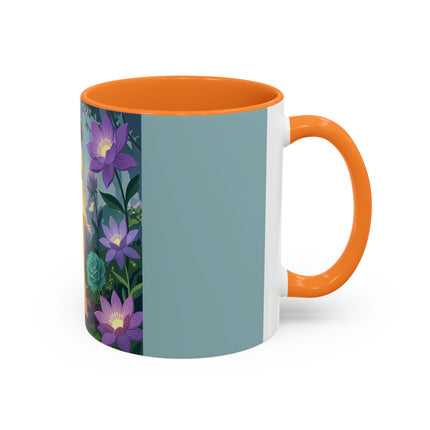 The Lady Of The Moonlit Garden Colorful Mugs – Art Deco Botanical Serenity
