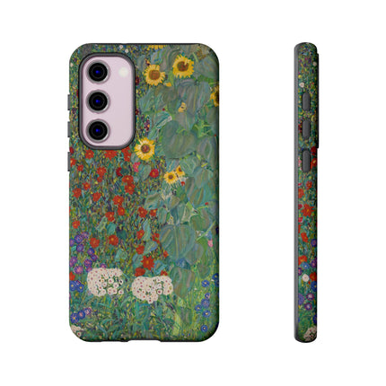 Farm Garden with Sunflowers by Gustav Klimt Phone Cases