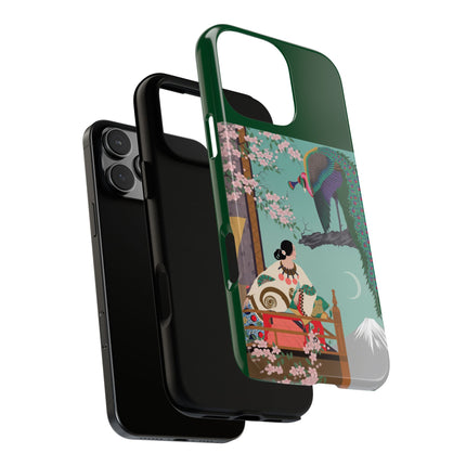 Peacock Garden Phone Case – Japanese Elegance & Timeless Beauty