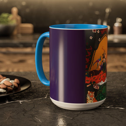 The Jewel Pavilion Colorful Mug (11oz, 15oz) – Royal Elegance, Peacock Beauty & Jewel-Toned Splendor