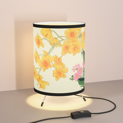 Golden Bow Orchid by Tanigami Kônan Tripod Lamp