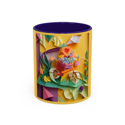 Origami Bicycle Colorful Mugs (11oz, 15oz)