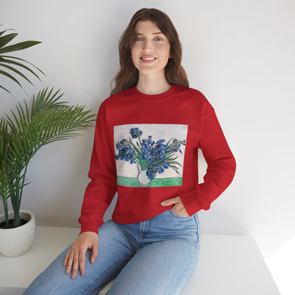 Irises by Vincent Van Gogh Heavy Blend™ Crewneck Sweatshirt
