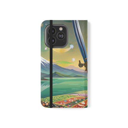 🐕⚔️ Cyberpunk Samurai Dog Flip Case – Futuristic Honor & Kitsune Spirit