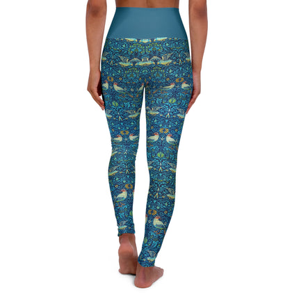 Bird by William Morris High Waisted Yoga Leggings (AOP)