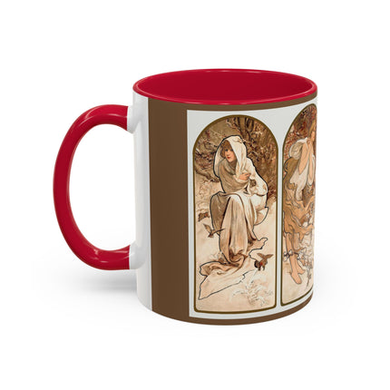 The Seasons by Alphonse Maria Mucha Colorful Mugs (11oz, 15oz)