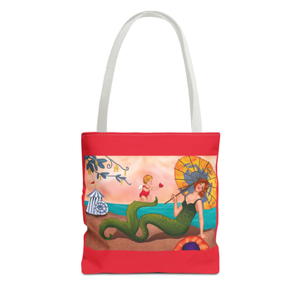 Mermaid with Parasol and Cupid by George Barbier Tote Bag