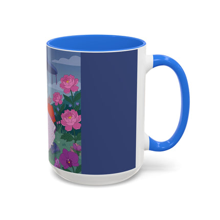 The Lady Of The Garden Tea Party Colorful Mugs – Art Deco Floral Elegance