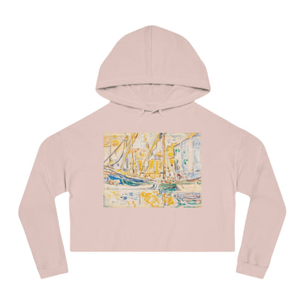 Saint-Tropez by Paul Signac Women’s Cropped Hooded Sweatshirt