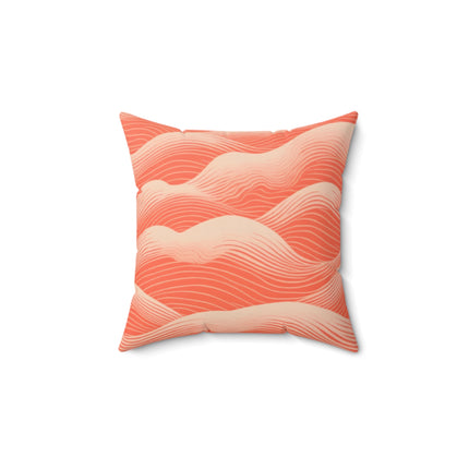 Hues of Orange Wave Patterns and Beige Wave Pattern
