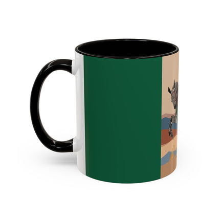 Zebra Rider Colorful Mugs – Safari Chic & Art Deco Adventure