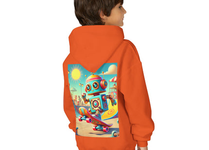 Skate Park Robot Youth Heavy Blend Hooded Sweatshirt