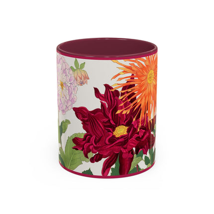 Dahlia Flower by Tanigami Kônan Colorful Mugs (11oz, 15oz)