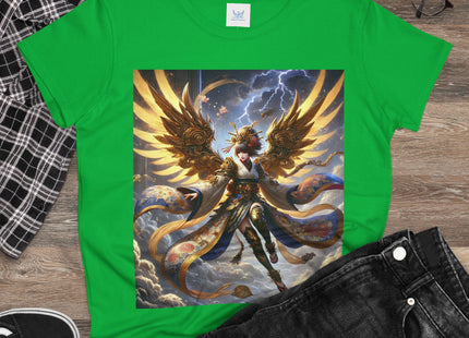 Valkyrie Descending Through Storm Women's Midweight Cotton Tee
