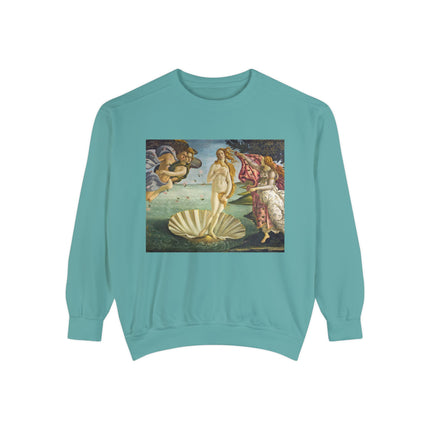 Birth of Venus by Sandro Botticelli Unisex Garment-Dyed Sweatshirt