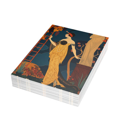 🍇✨ The Lady In The Golden Garden Postcard Bundles – Art Deco Fashion Elegance