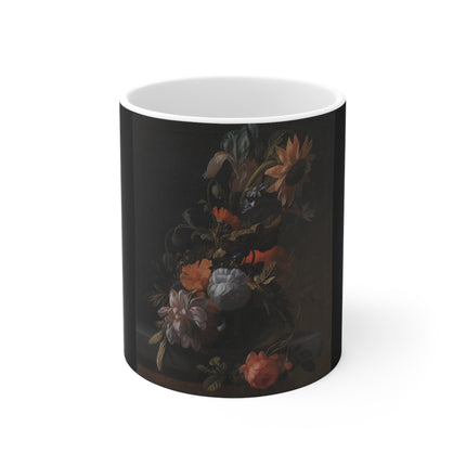 Bowl of Flowers by Elias van den Broeck Ceramic Mug 11oz