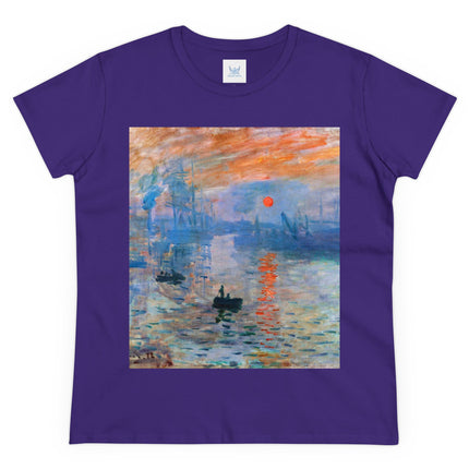 Sunrise by Claude Monet Women's Midweight Cotton Tee