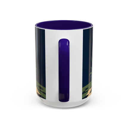 🌼🧡 The Midnight Floral Masquerade Colorful Mug – Art Deco Fashion Fantasy