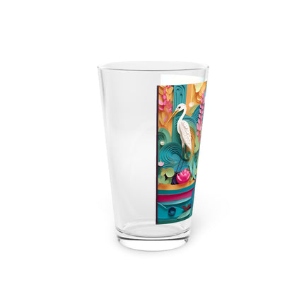 Elegant Egret Oasis Glass, 16oz
